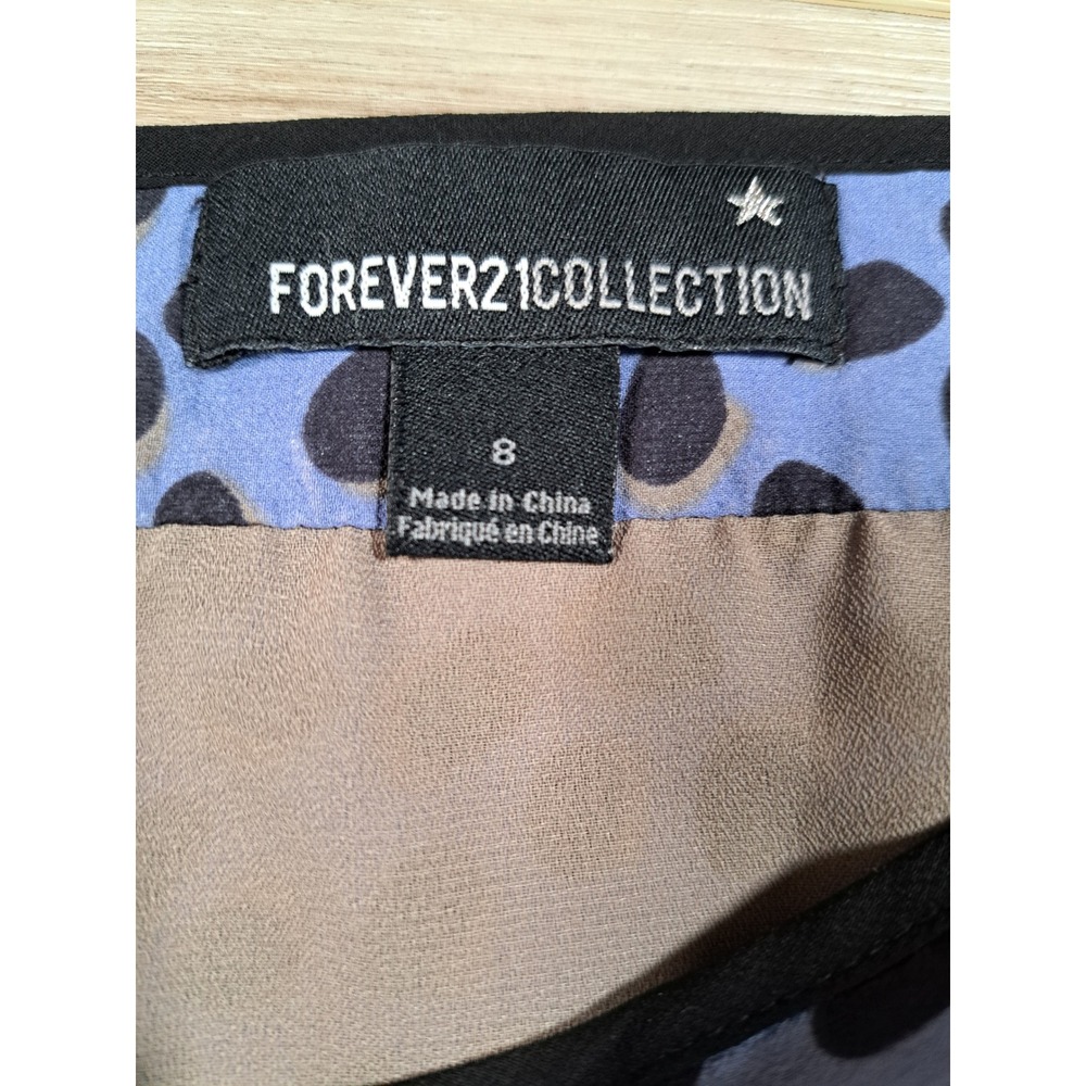 Forever 21 Collection Silk Colorblock Polka Dot Mini Skirt Womens 8 Multi-Color - Picture 6 of 8